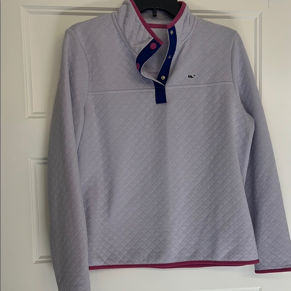 Vineyard Vines Light Purple Quilted Sweater
